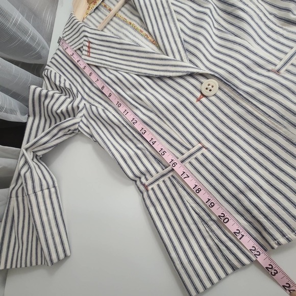 Cabi 793 Peplum Nautical Pinstriped Blazer Jacket - Picture 7 of 8
